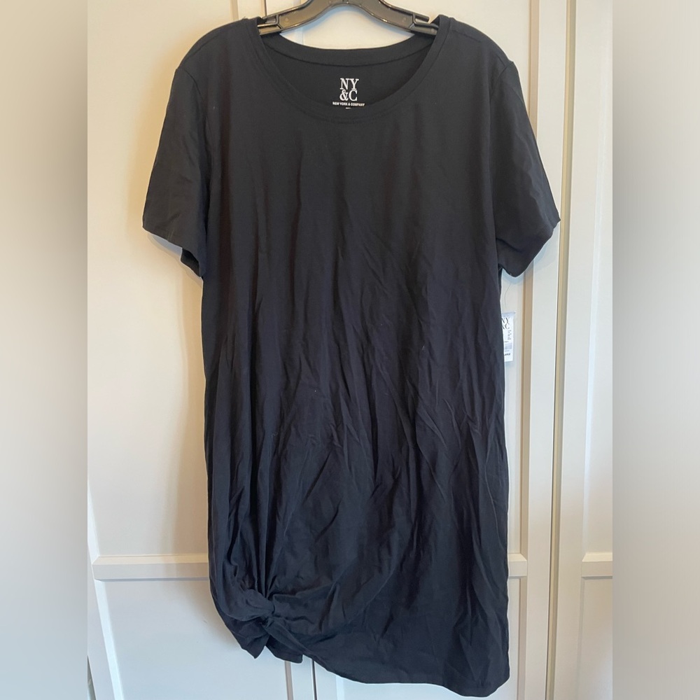 NY&Co knitted black t shirt dress NWT